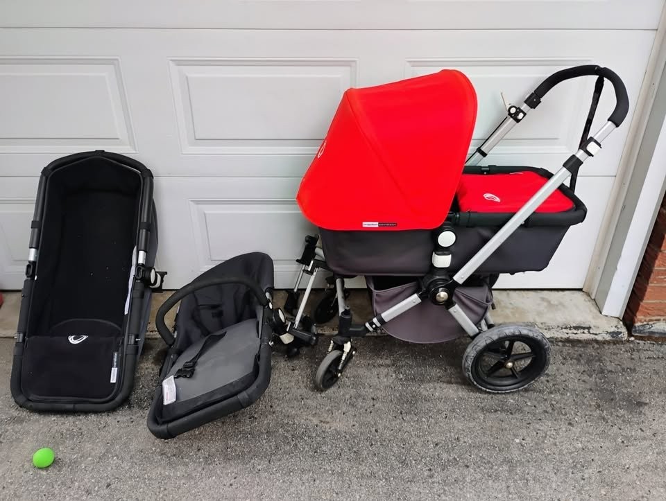 Bugaboo Cameleon  Orange Travel System Stroller w/ 3 Extra Parts - photo 2
