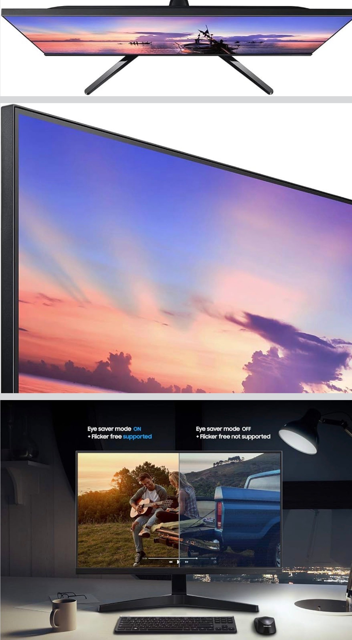 SAMSUNG Monitor 22" FHD 75Hz IPS Panel 3-Sided Borderless FreeSy
