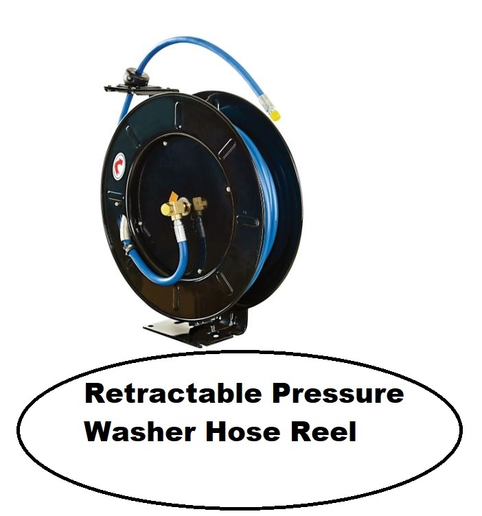 Retractable Pressure Washer Hose Reel - 3/8 in. x 50 ft