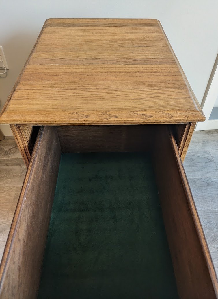 Solid Oak 2-Drawer Filing Cabinet | Solid Wood Storage Cabinet - photo 5