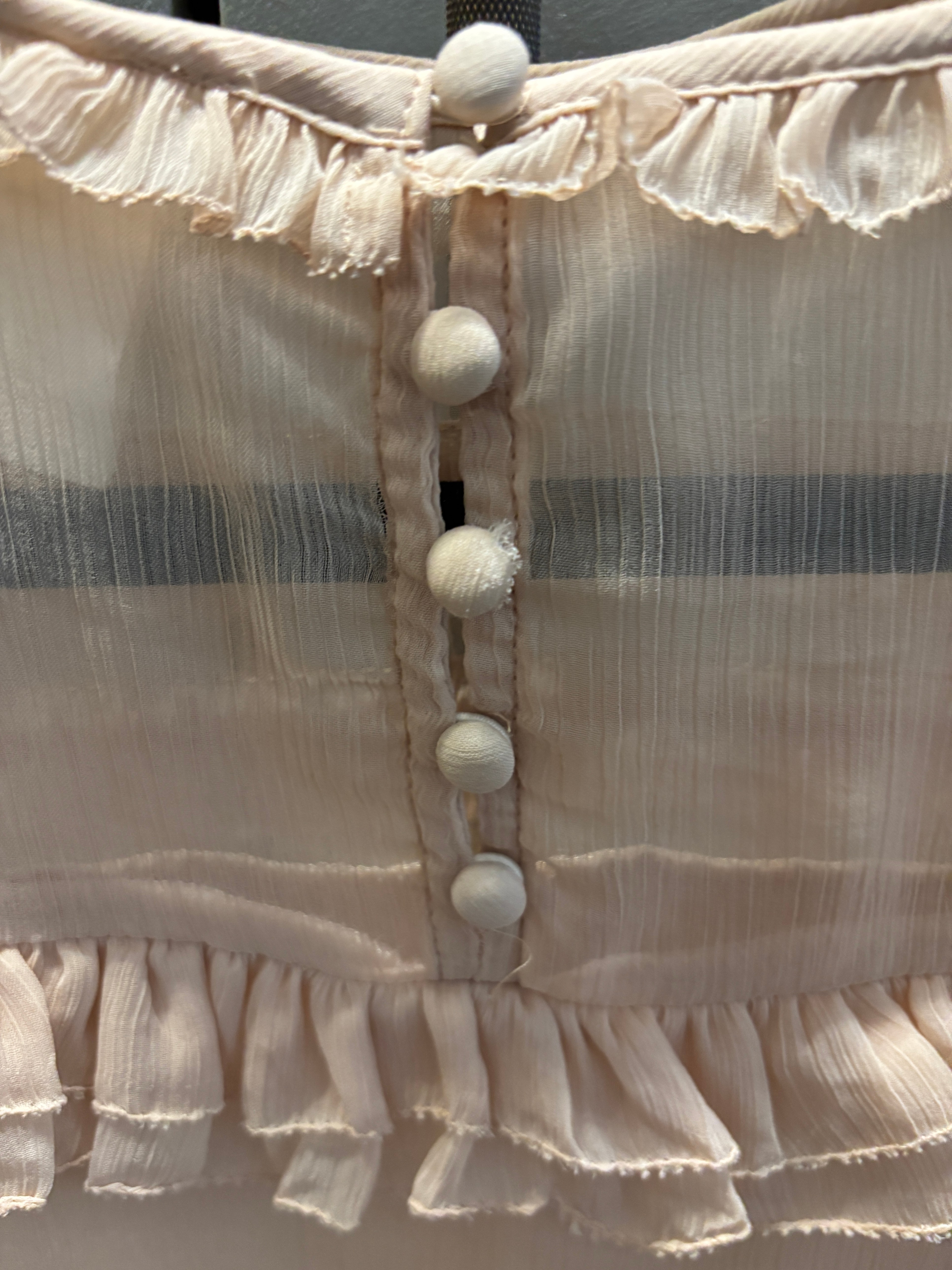 H&M Soft Pink Chiffon Ruffle Blouse (Size US 10 / EUR 40) - photo 3