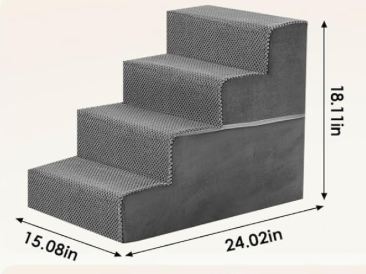 Dog or Cat Steps for Couch or High Bed - New Grey - photo 3