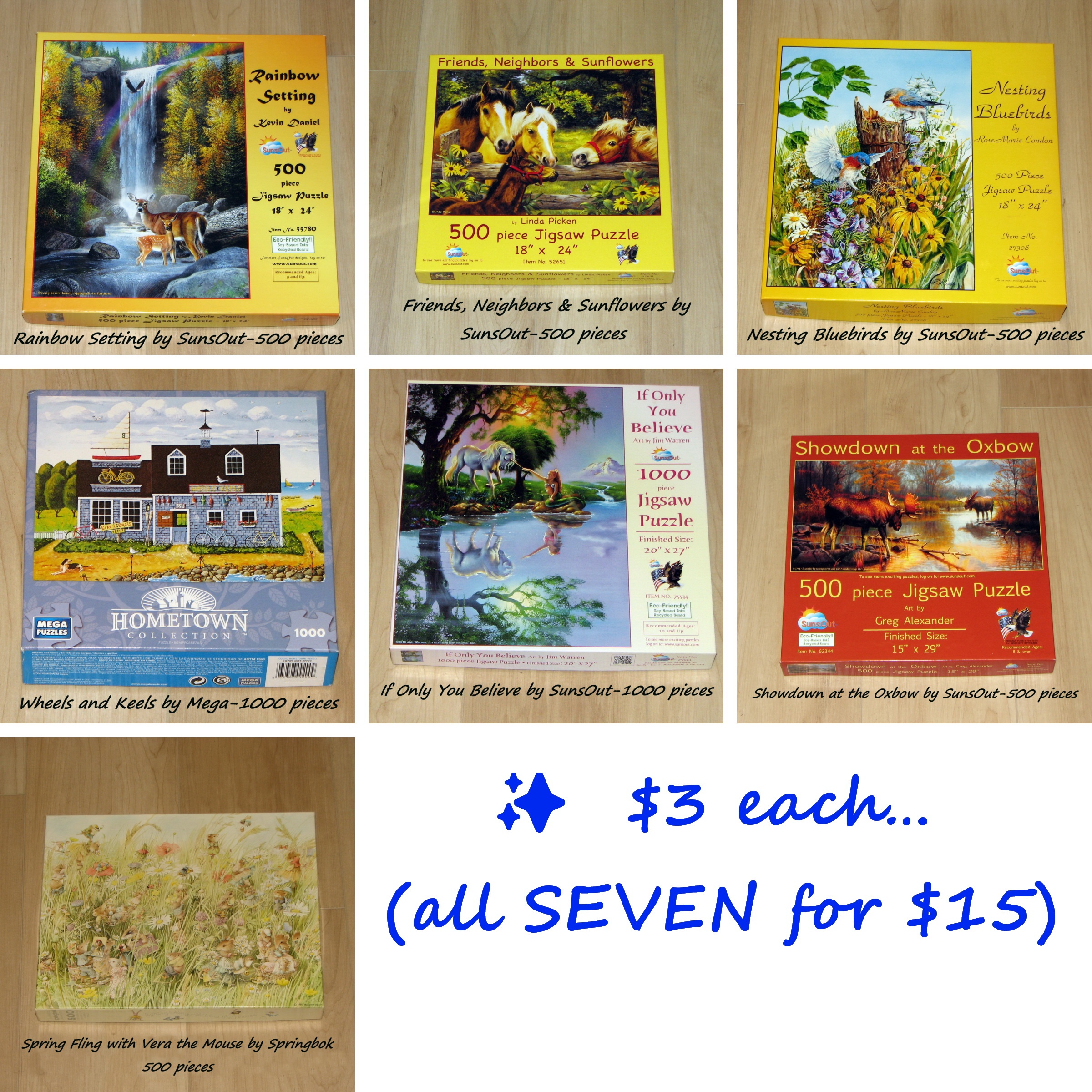 ✨❤🧩   LOTS of PUZZLES-JIGSAW –$1-$3-$5-$6  🧩❤✨ - photo 4