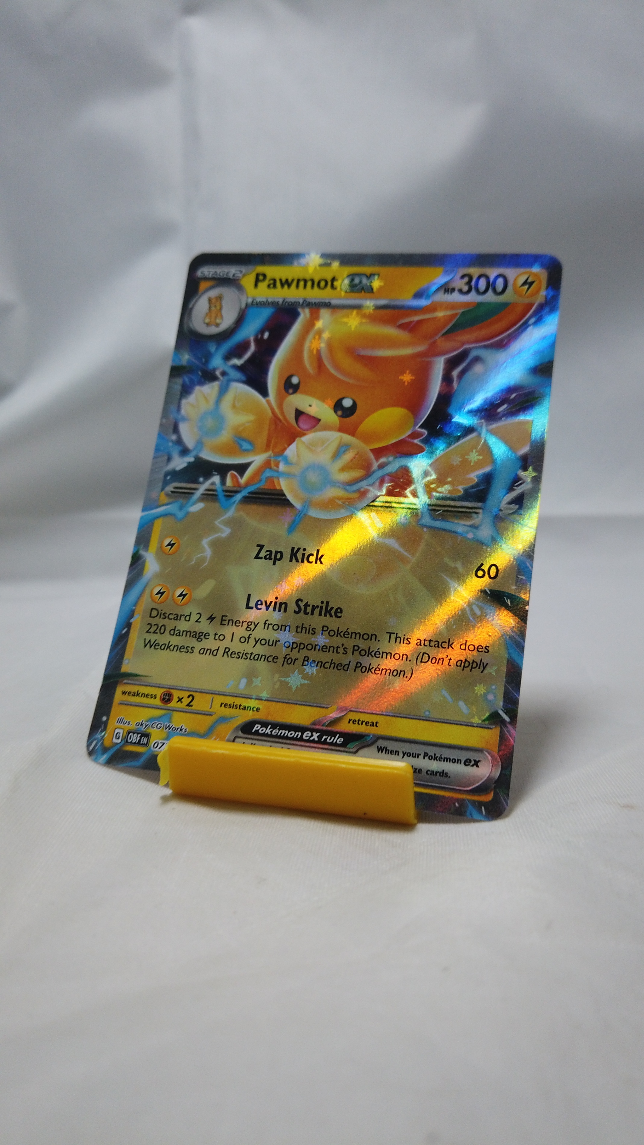 Pokemon Pawmot ex 073/197 Obsidian Flames Double Rare NM - photo 3