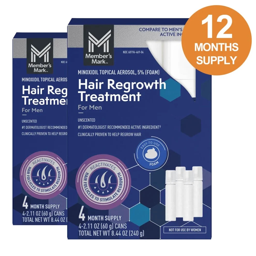 11 Bottles – Member’s Mark Minoxidil 5% Hair Regrowth Treatment