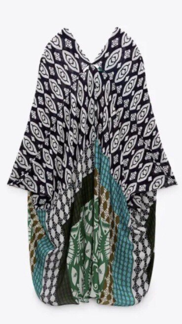 Zara Short Printed Kaftan Dress - photo 2