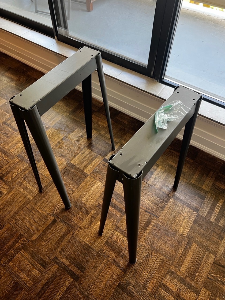 IKEA NÄRSPEL Trestle Dark Gray Metal Desk Table Leg - photo 2