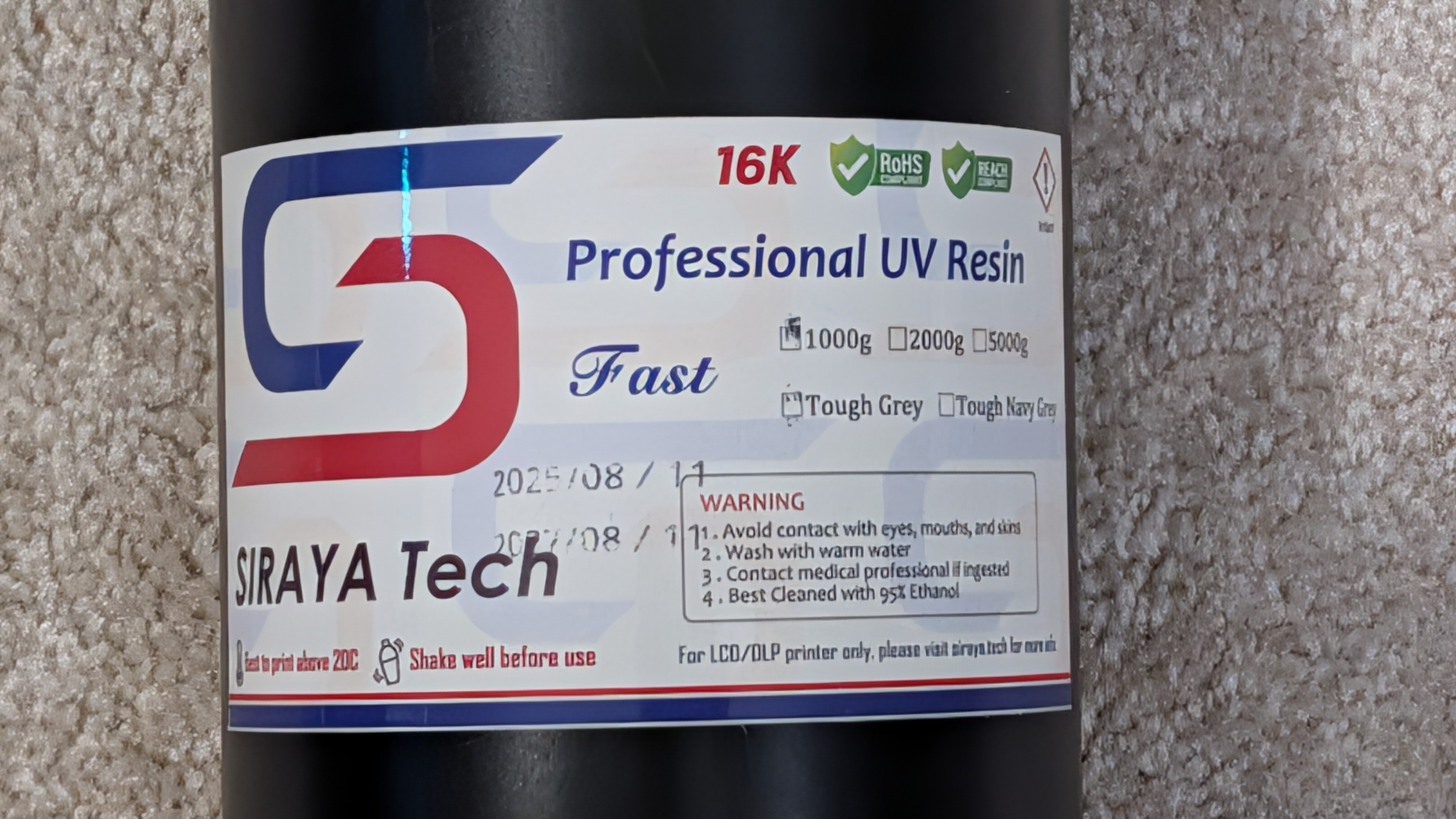Siraya Tech Fast 16K Professional UV Resin (Tough Grey) ⚽ - photo 2