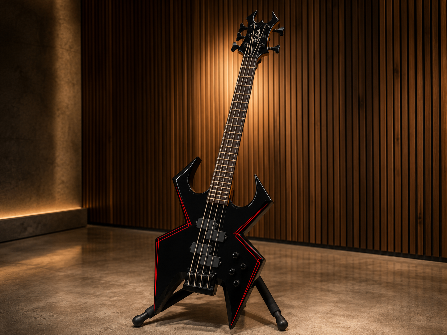 B.C. Rich W.M.D. 5 string Black Widow Bass Guitar