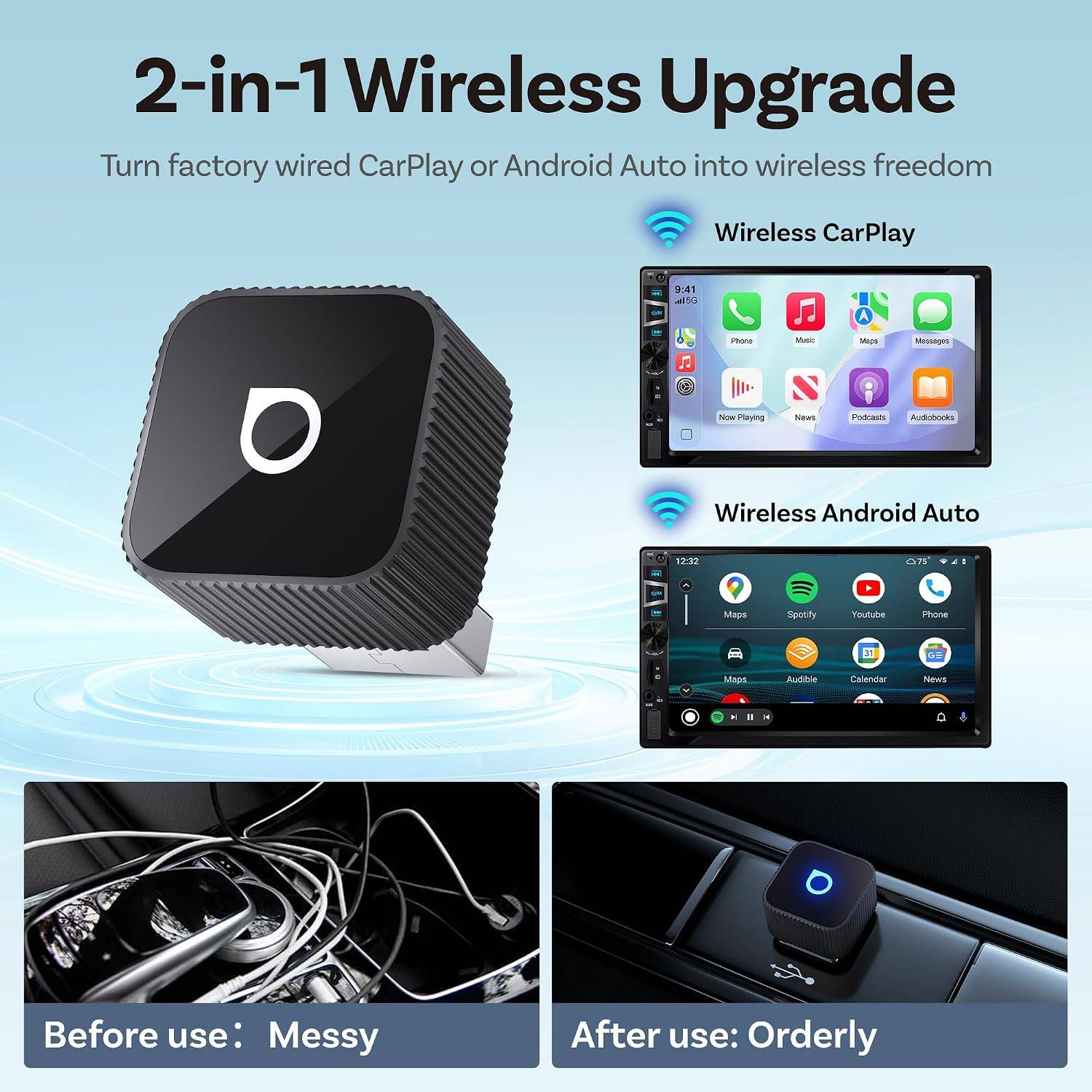 Ottocast Mini Slim Wireless CarPlay Adapter & Android Auto - photo 4
