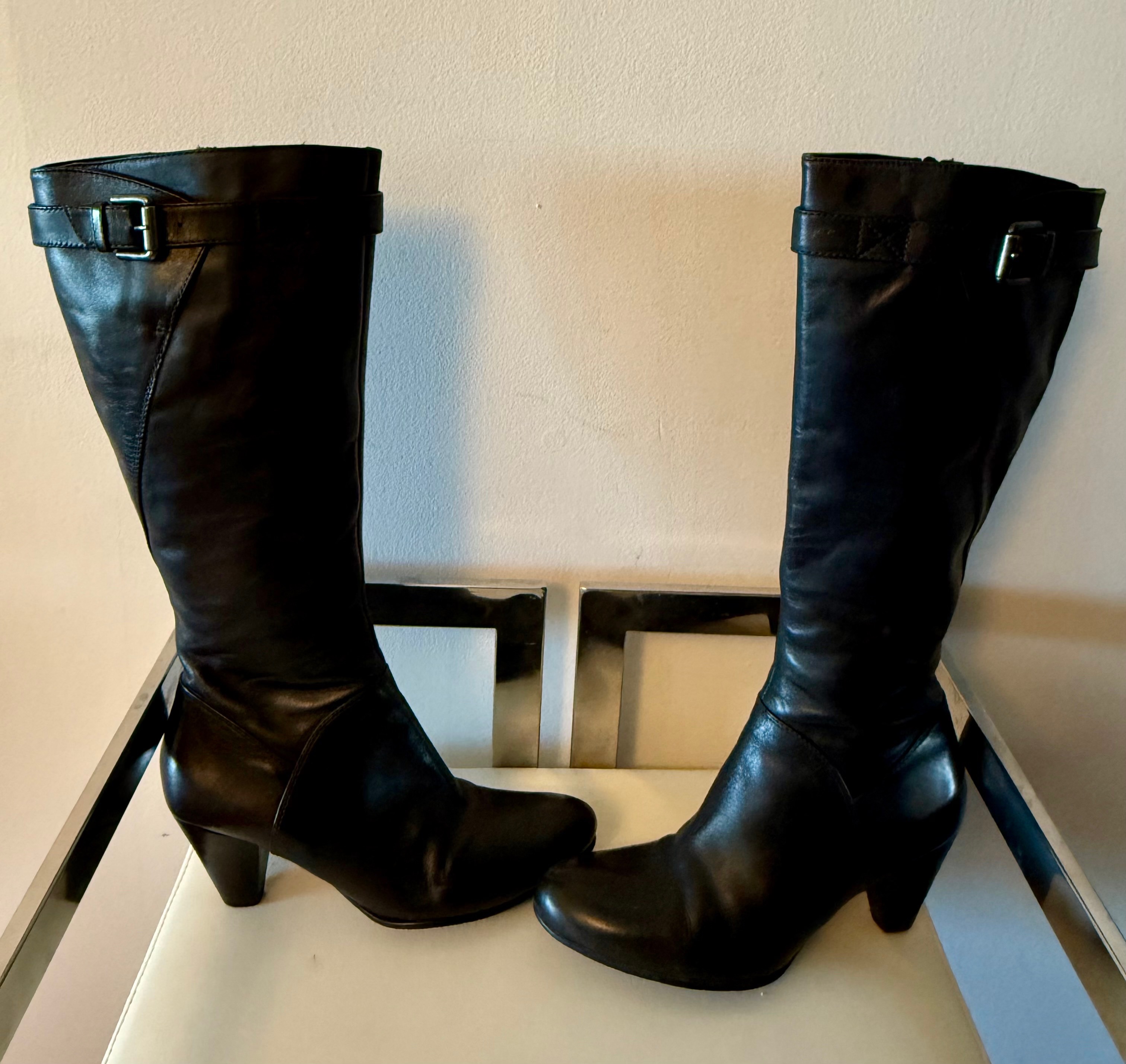 ECCO Women's Leather Boots, Size 36, Excellent Condition - photo 2