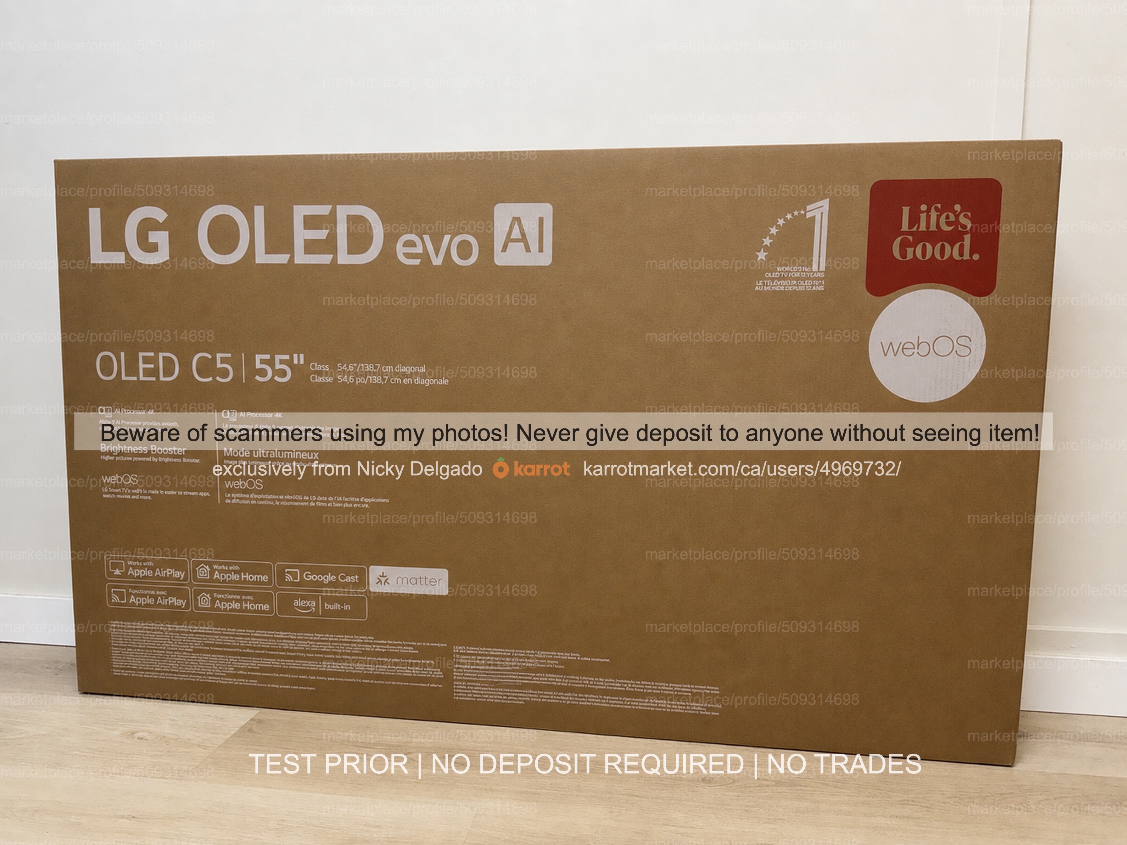 LG 55" C5 OLED evo 4K 144Hz HDR Smart TV with Warranty