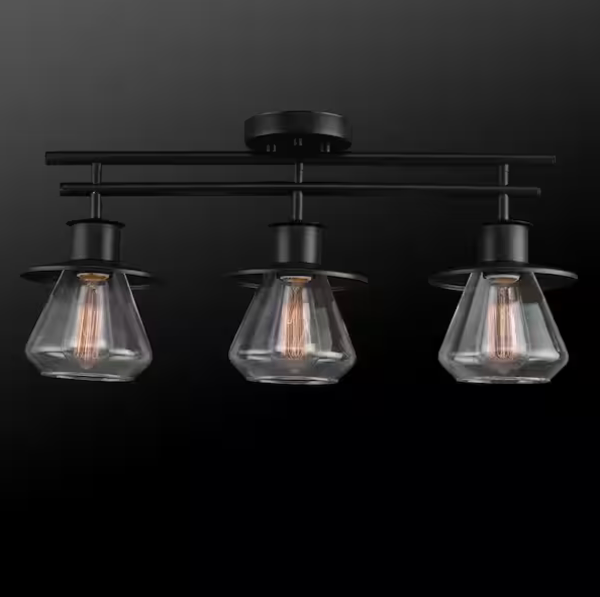 New 3-Light Black Modern Farmhouse Kitchen Track Ceiling Light