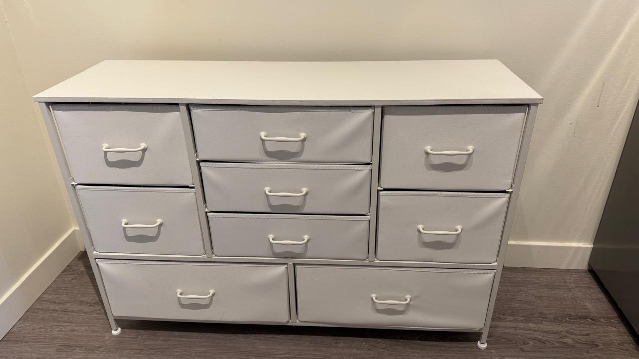 White 9-Drawer Storage Dresser