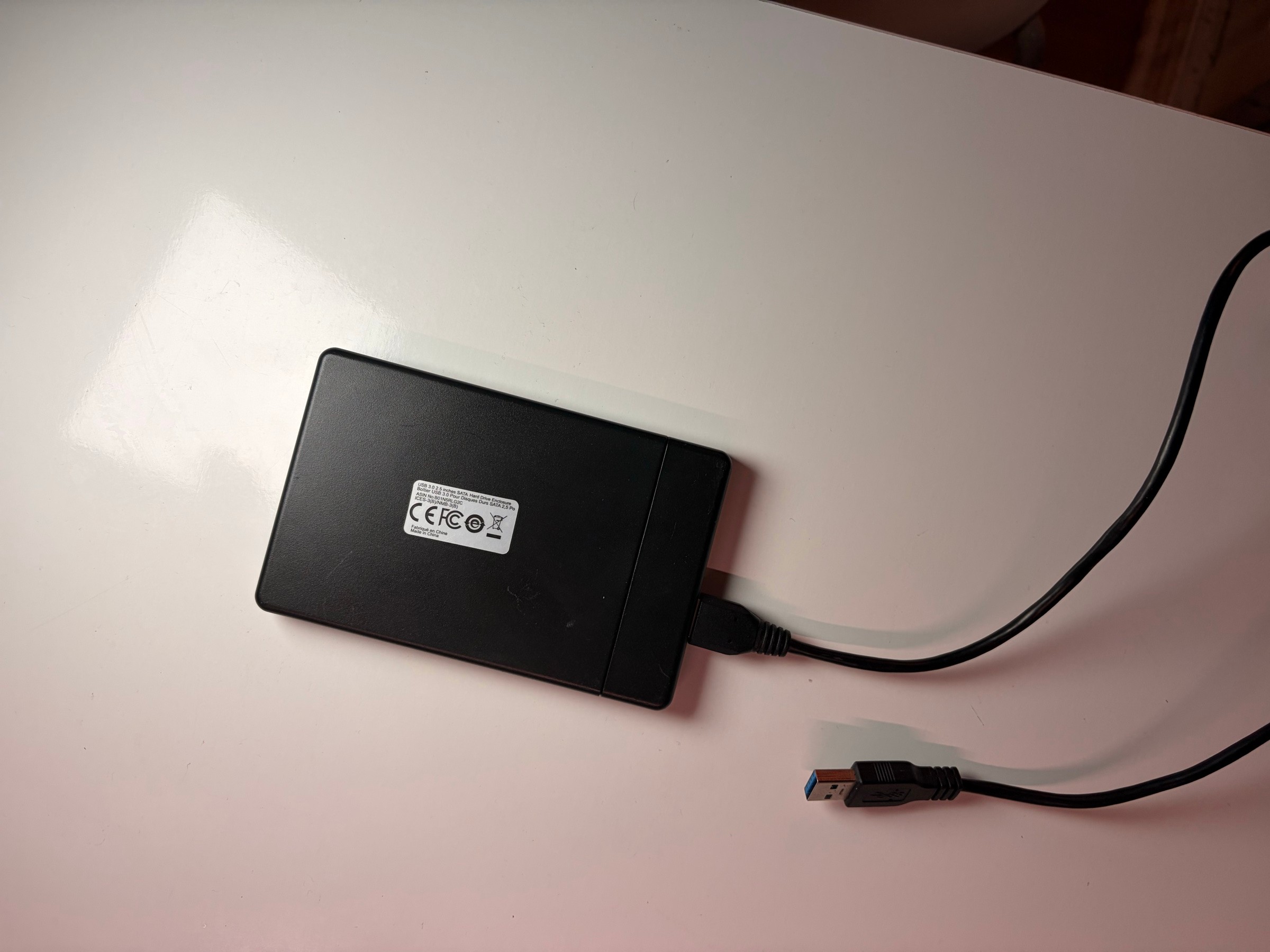 AmazonBasics USB 3.0 2.5 SATA HDD SSD enclosure - photo 3