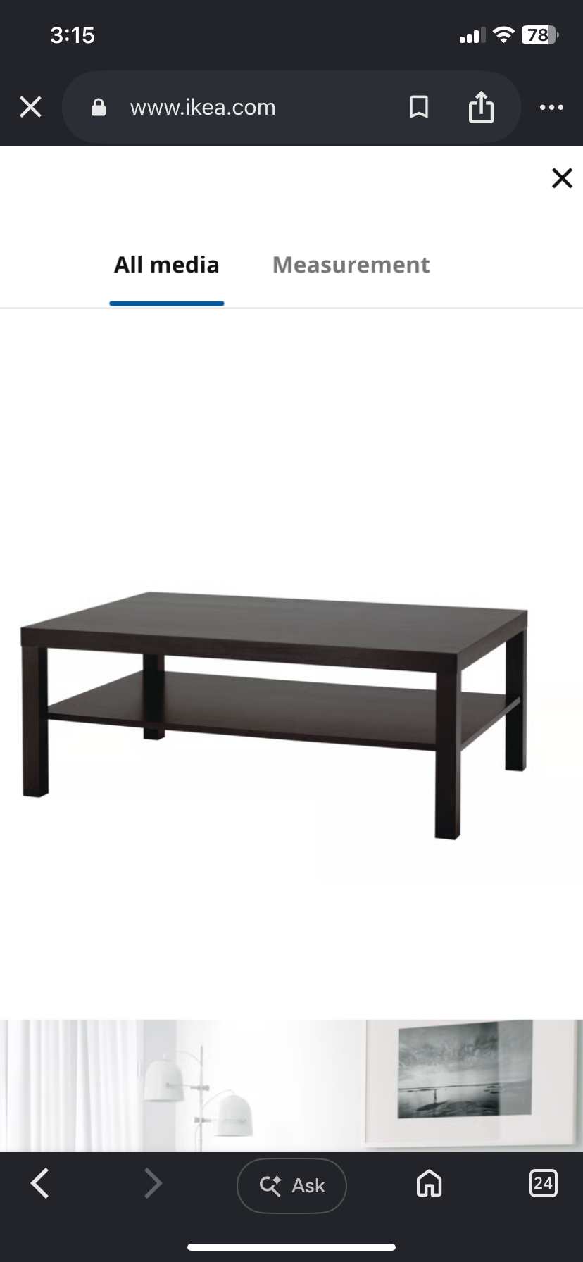 IKEA Coffee Table with Storage Shelf+small Table - photo 3