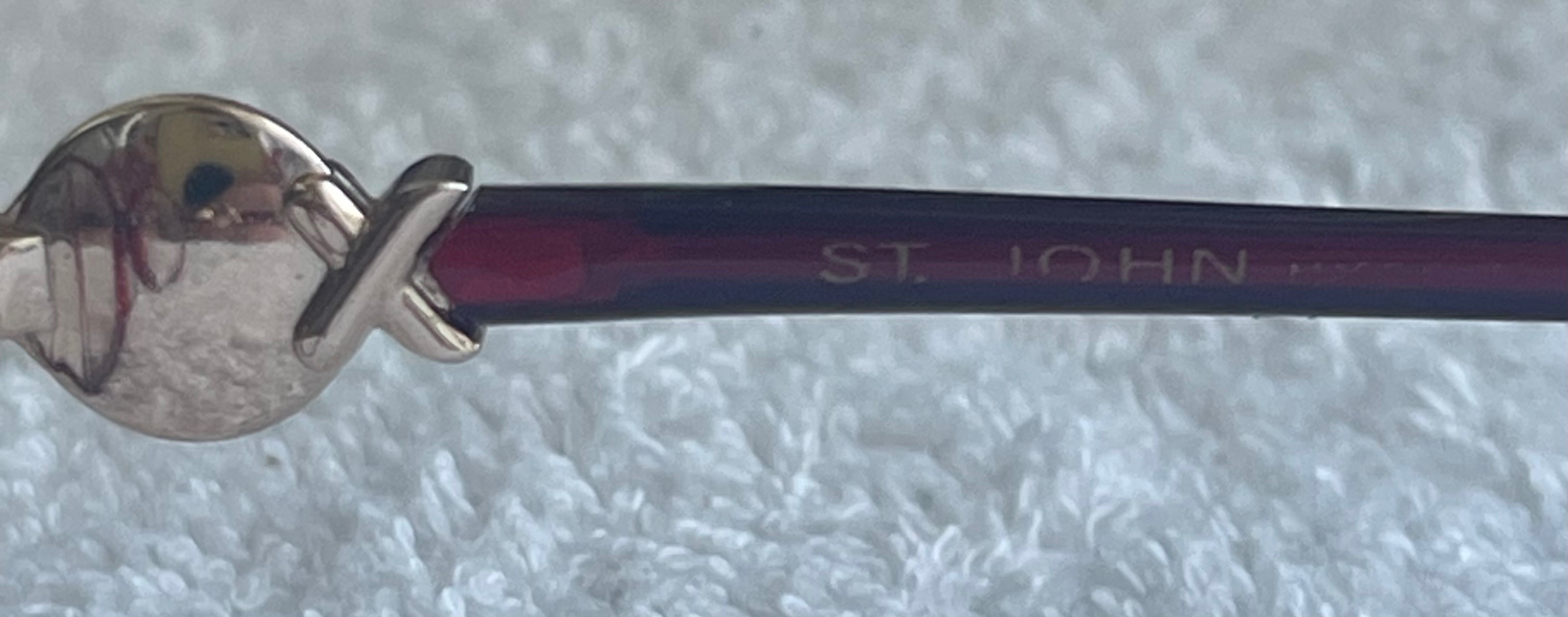 Vintage St. John Luxury Eyeglass Frames (Ruby Red & Gold) - photo 5