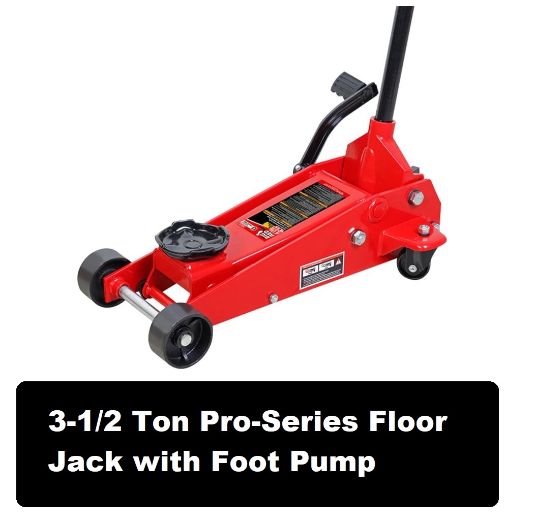 Pro-Series Floor Jack with Foot Pump - 3-1/2 Ton