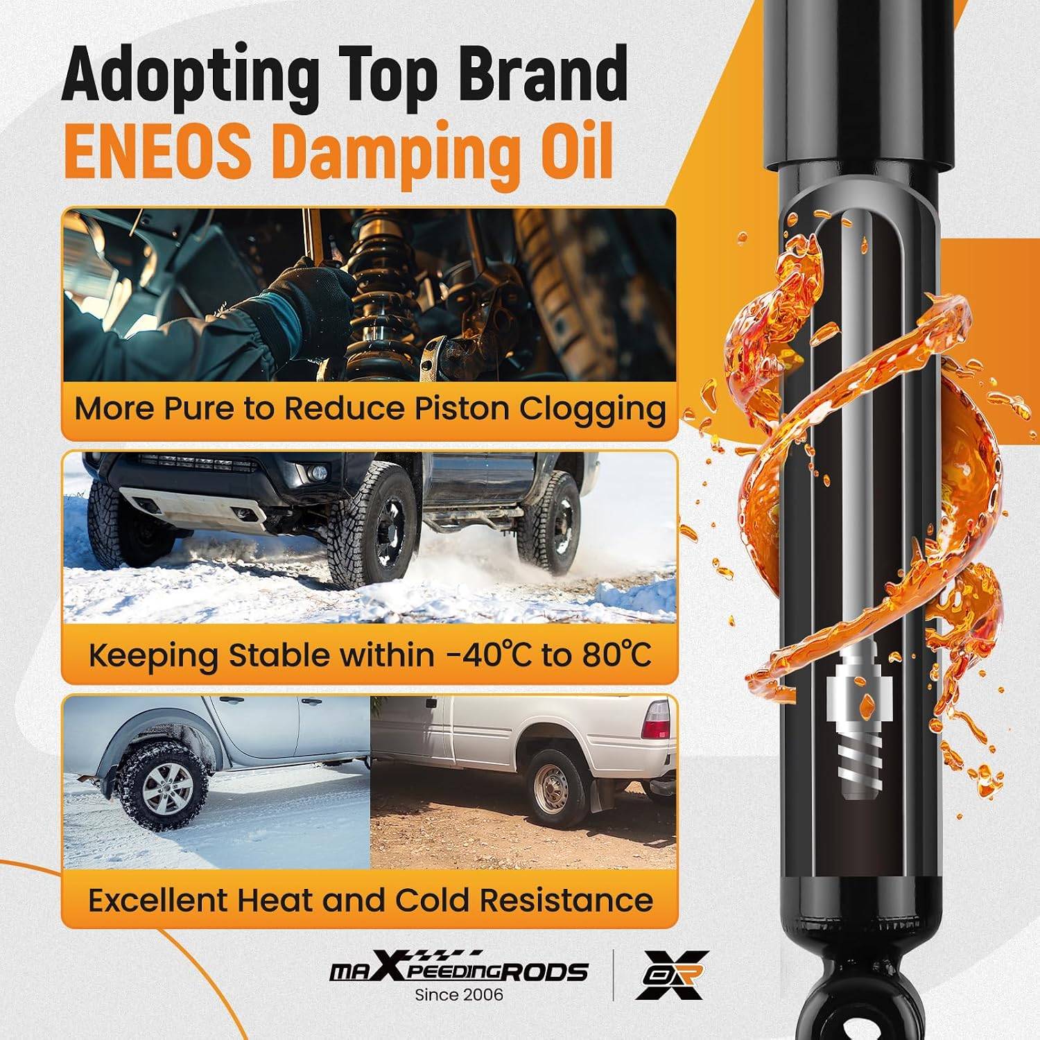 Rear Shock Absorbers for Grand Caravan/Town & Country, 2Pc