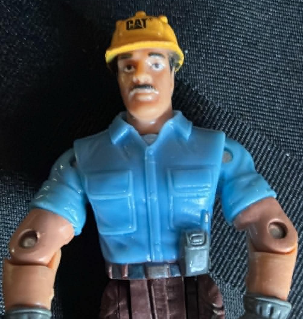 Vintage CAT Caterpillar Worker Action Figure Articulated - 4" - photo 2