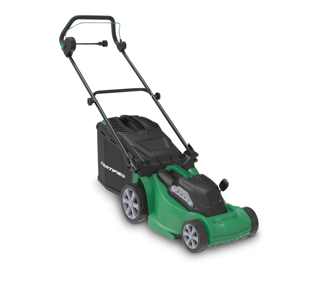 Certified 10A 2-in-1 Electric Lawn Mower, 14-in Deck
