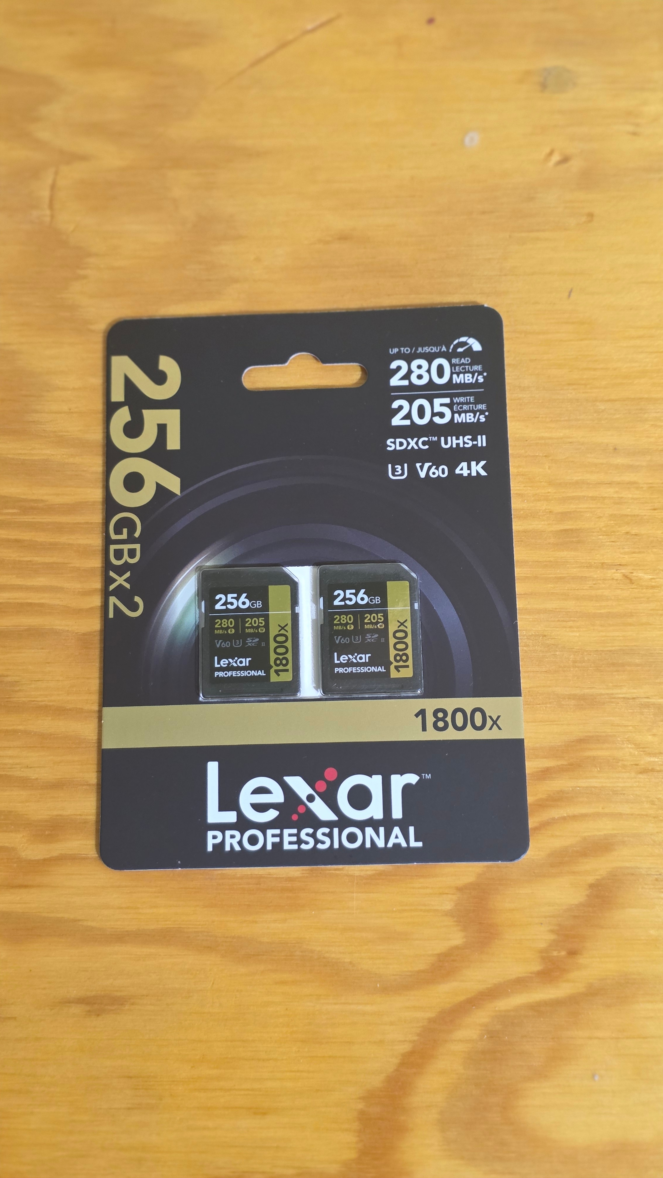 Lexar Gold 1800x 256GB UHS-II SDXC Card