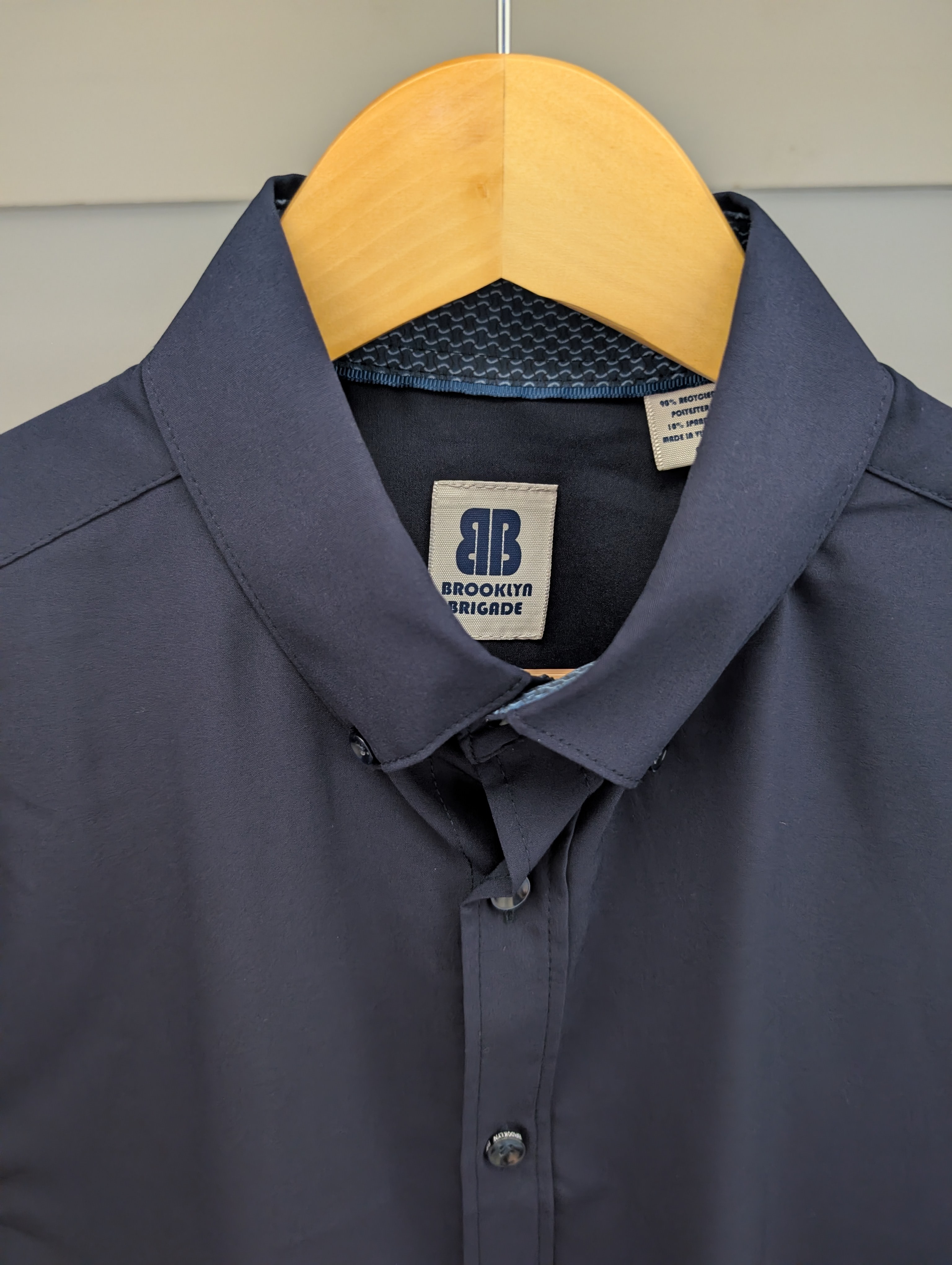 Brooklyn Brigade Solid Short Sleeve 4-Way Stretch Shirt (Navy) S - photo 2