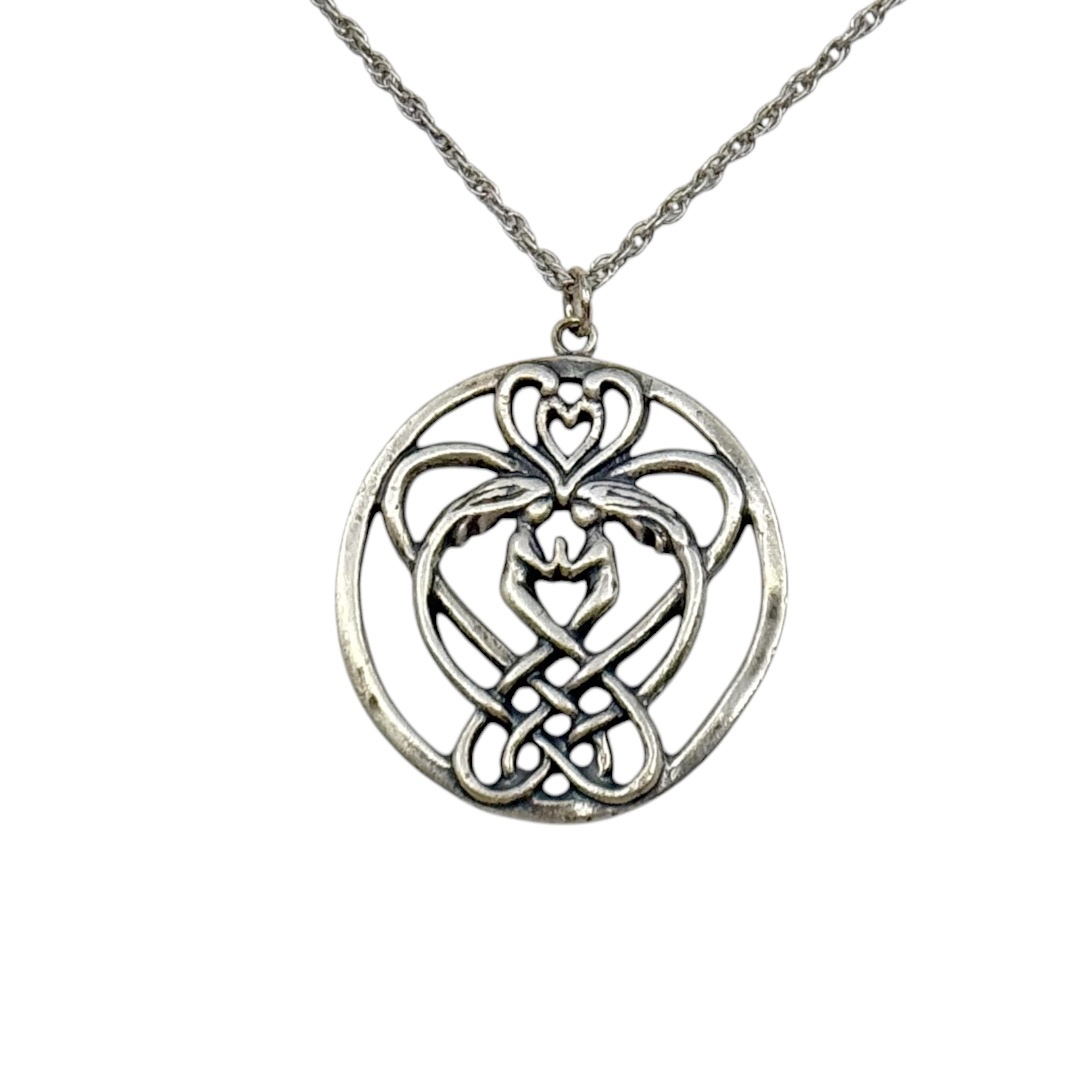 SAW 925 sterling silver celtic knot couple pendant - photo 2