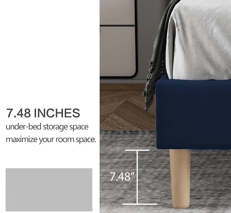 Full-size/Double size Upholstered Bed Frame - photo 5