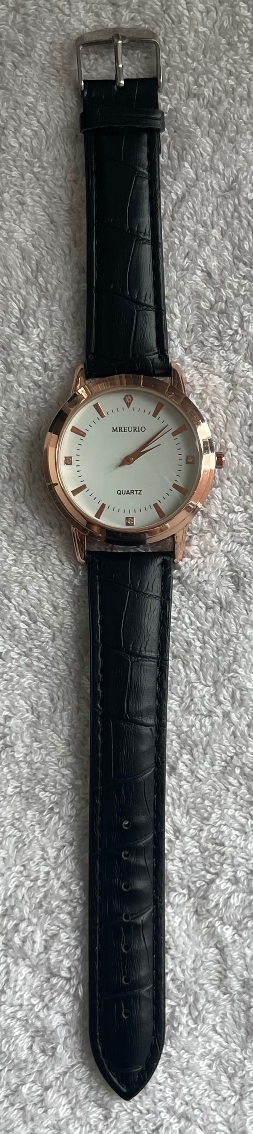 Mreurio Rose Gold Leather Dress Watch (Needs Battery) - photo 2
