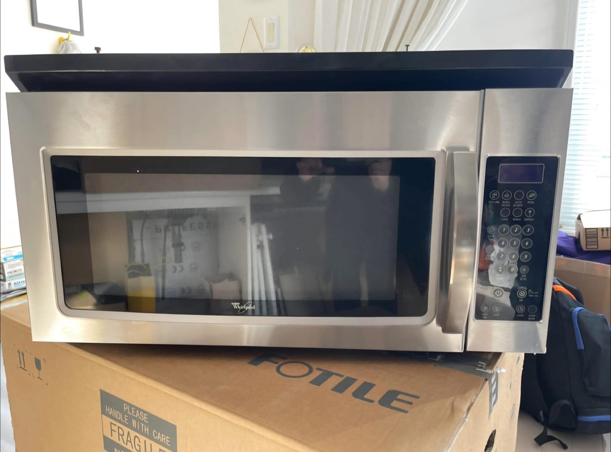 Whirlpool Stainless Steel Microwave — $300