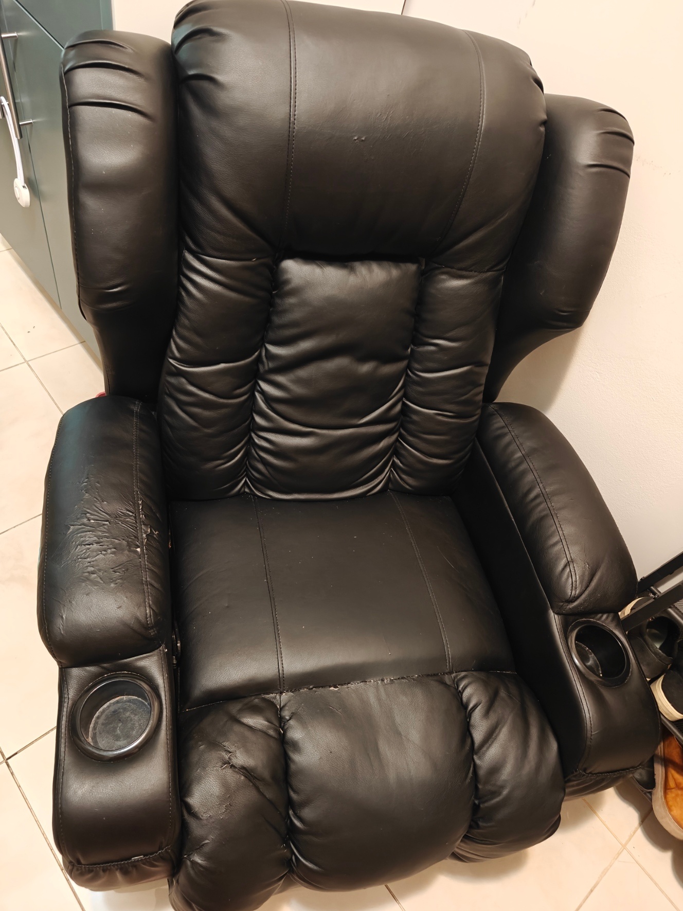 Lamentin Faux Leather Swivel Rocker Rocking Recliner