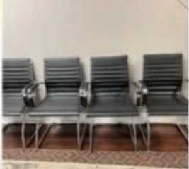 Black Waiting Room Chairs - Set of 4