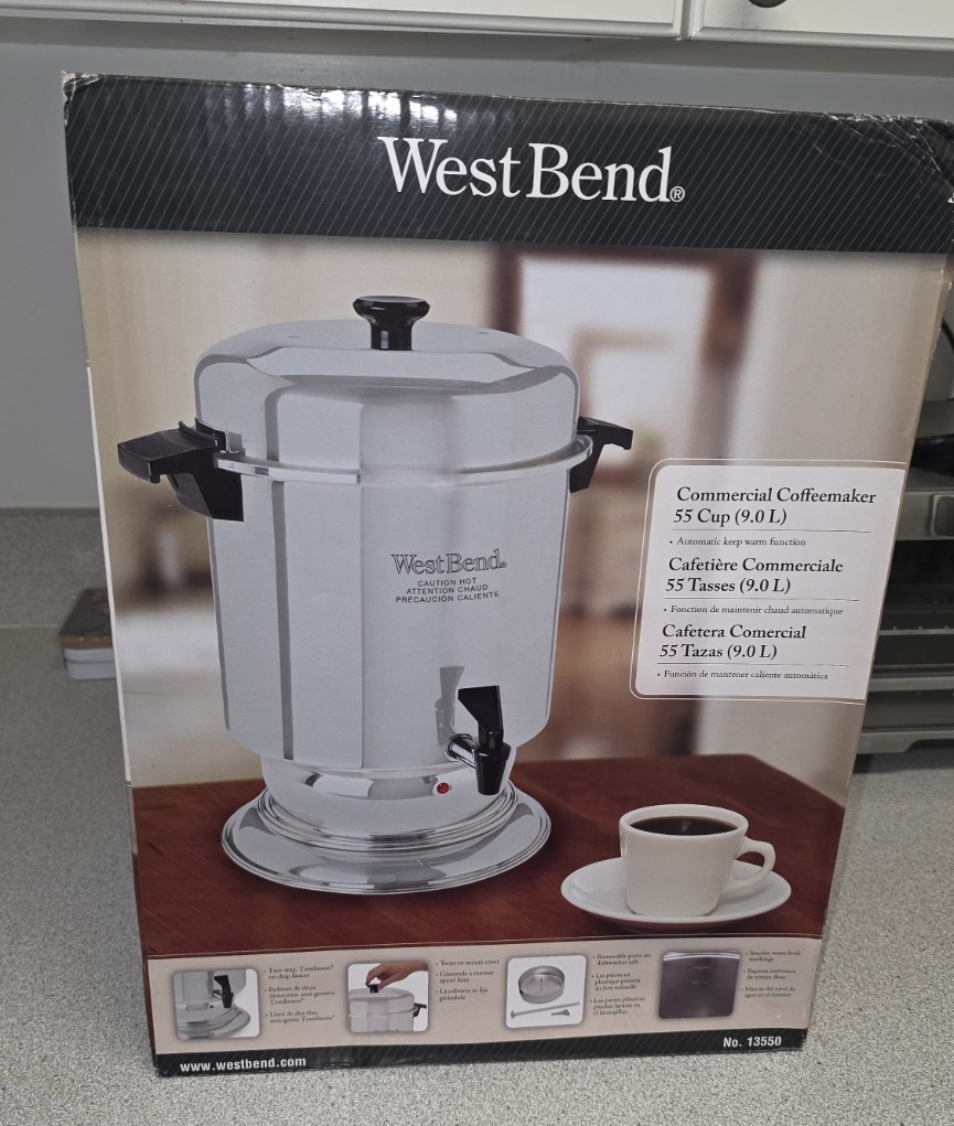 NEW West Bend 55-Cup Commercial Coffee Urn - Unopened