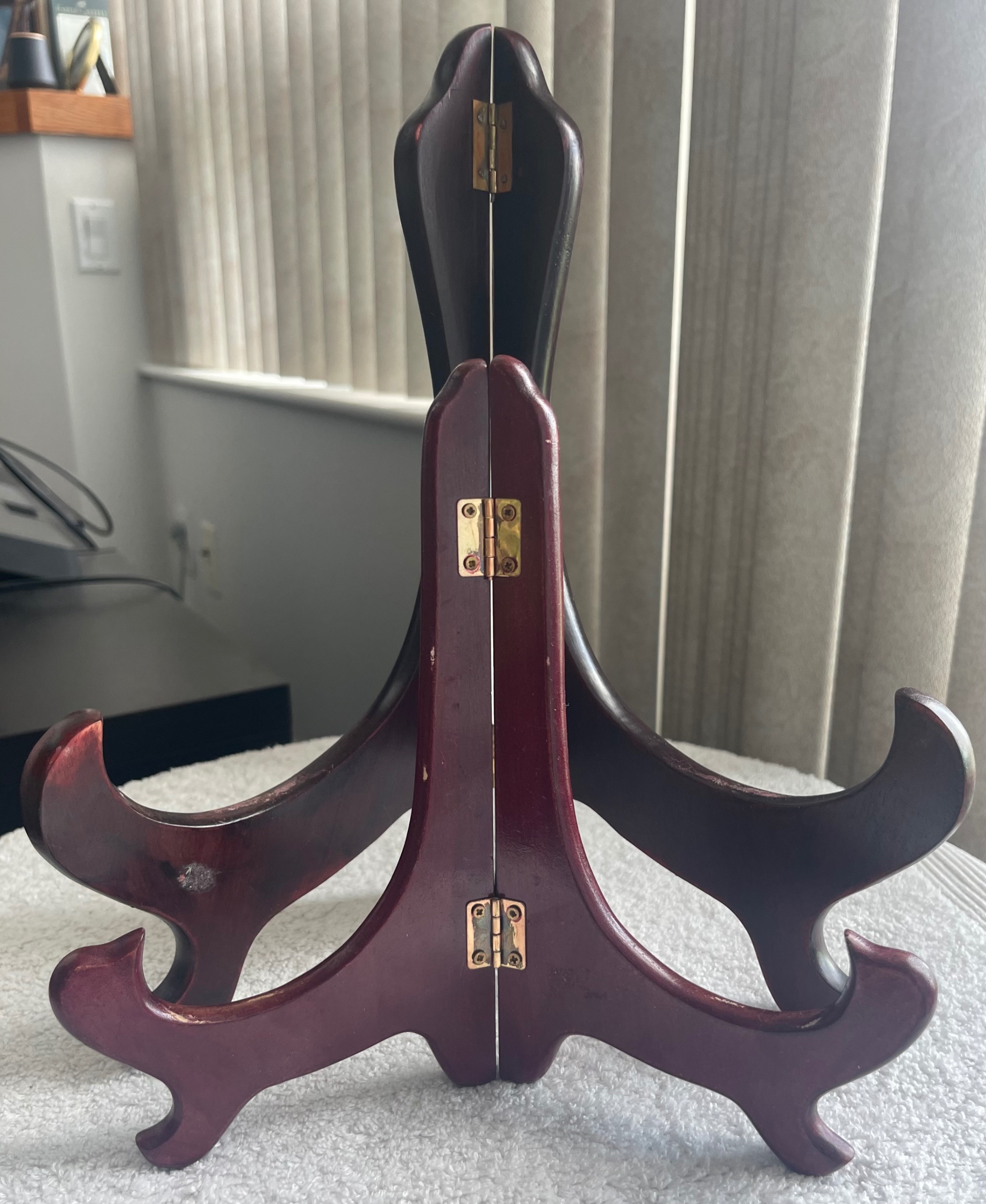 Vintage Folding Wooden Display Stands (Set of 2)