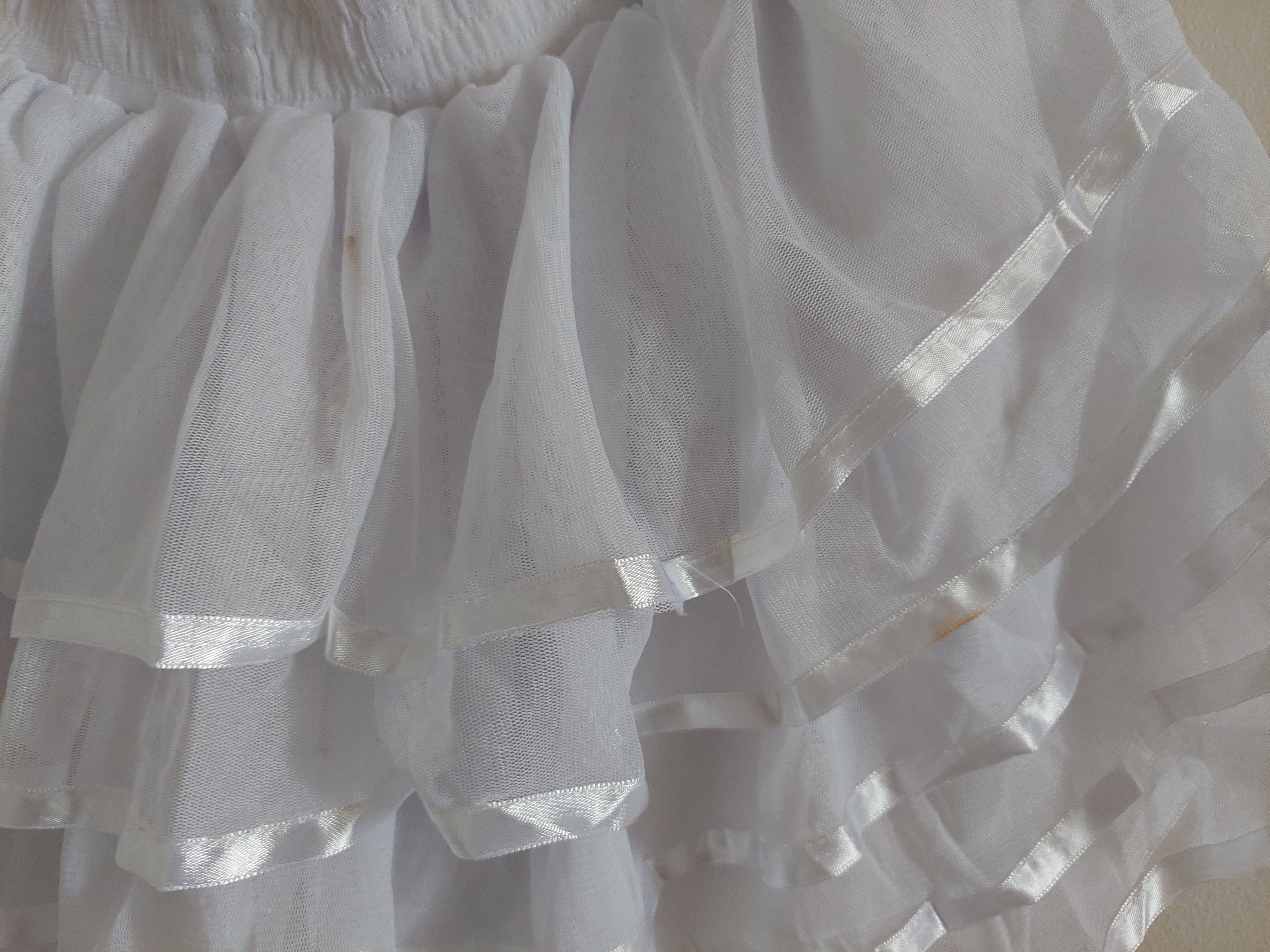 White Tutu Miniskirt Ballerina Princess Tulle Y2K - photo 5