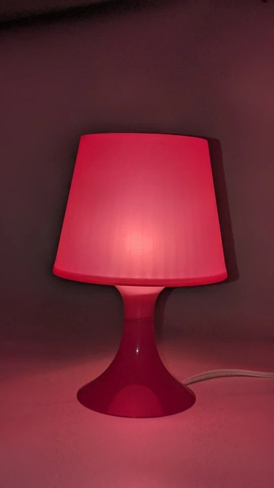 Ikea LAMPAN Hot Pink Fuschia Plastic Table Lamp - photo 3