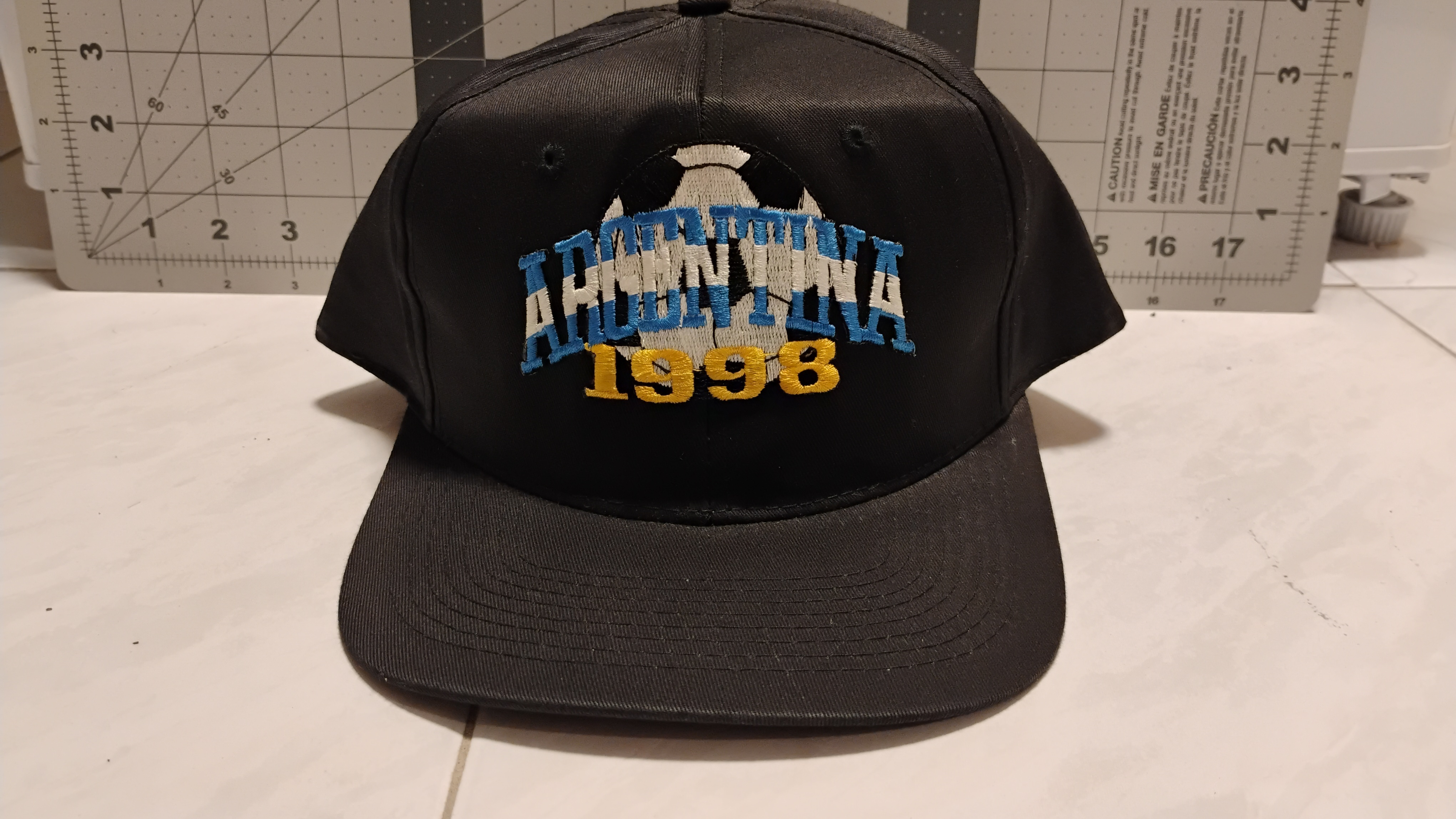 FIFA World Cup 98 Argentina Snapback Hat Black Version