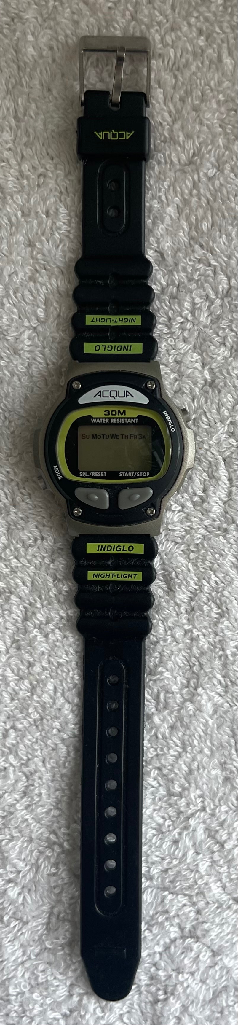 Vintage 1999 Timex Acqua Neon Sport Watch (Needs Battery) - photo 2