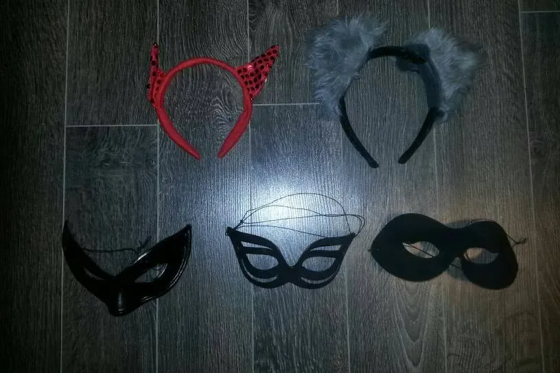 Masquerade Masks And Devil Ears And Grey Ears Head Bands