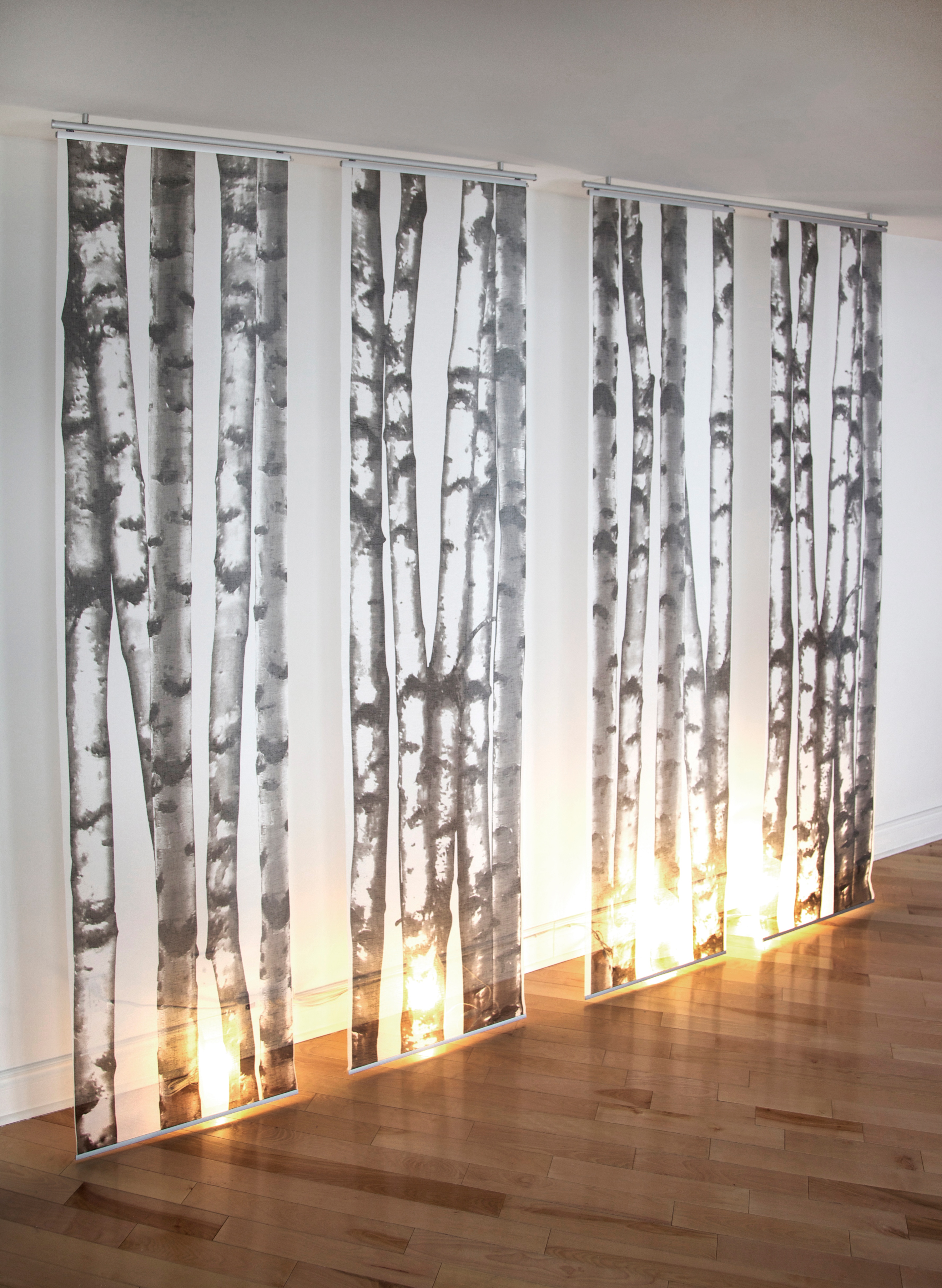 Ikea FONSTERVIVA curtain panels with KVARTAL track system