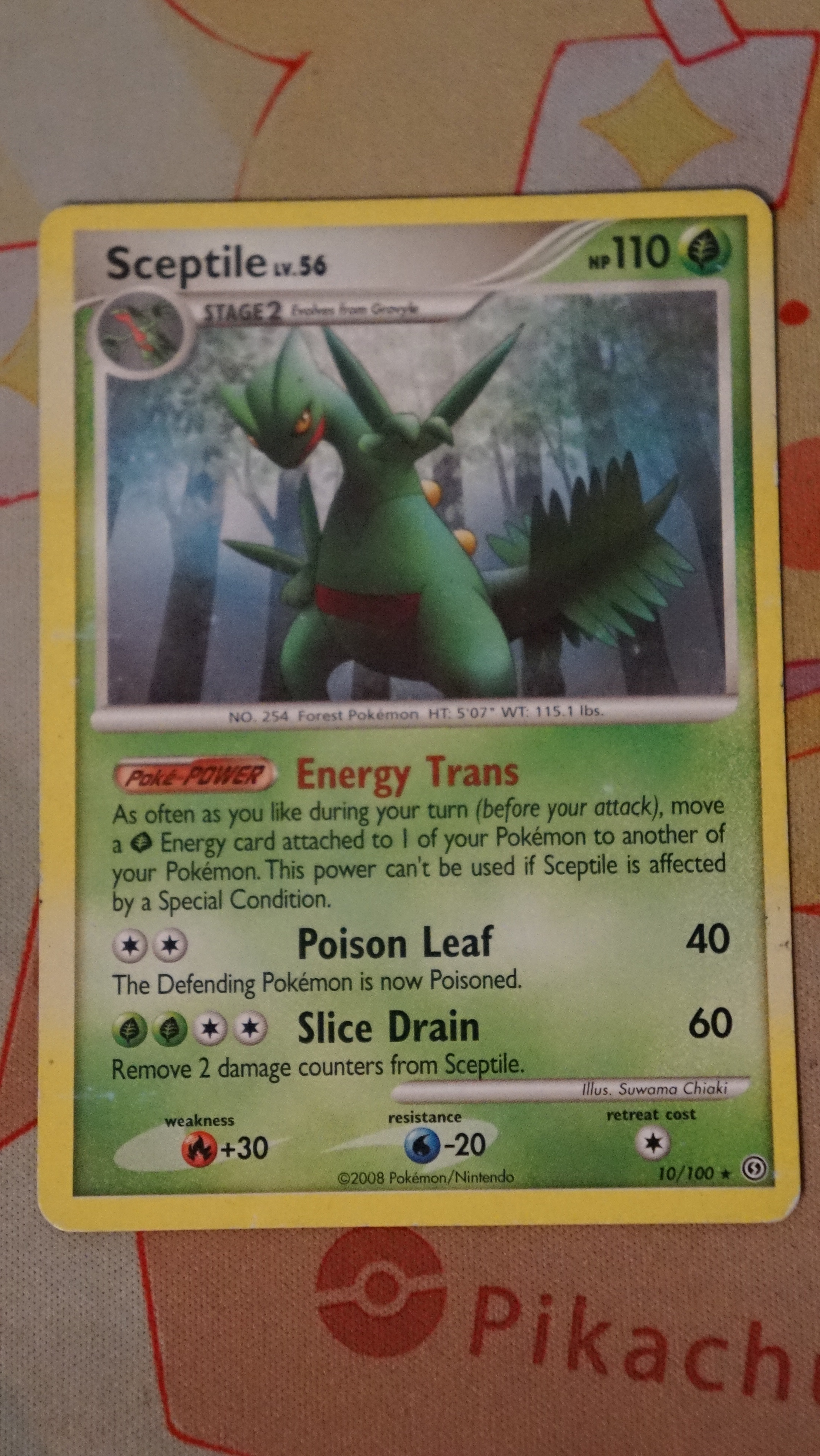 Pokemon Sceptile 10/100 Stormfront Non-Holo DMG - photo 3