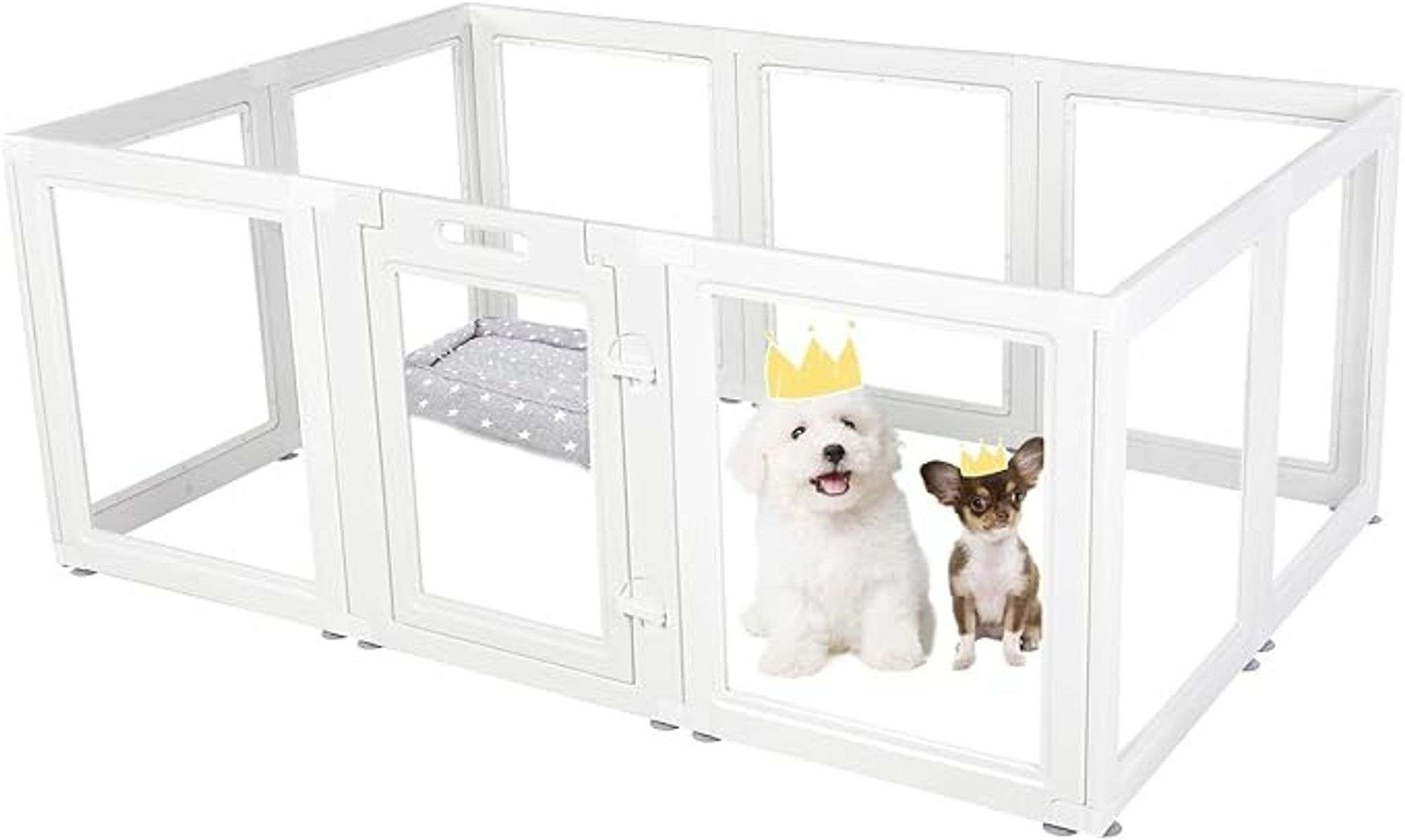Clear Acrylic Pet Playpen - 10 Panel Kit