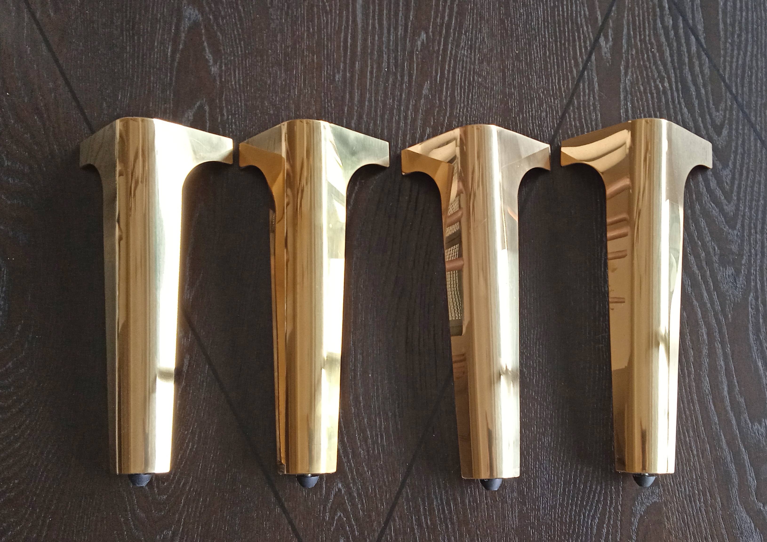 Gold Polished Furniture Legs - Set of 4 - NEW