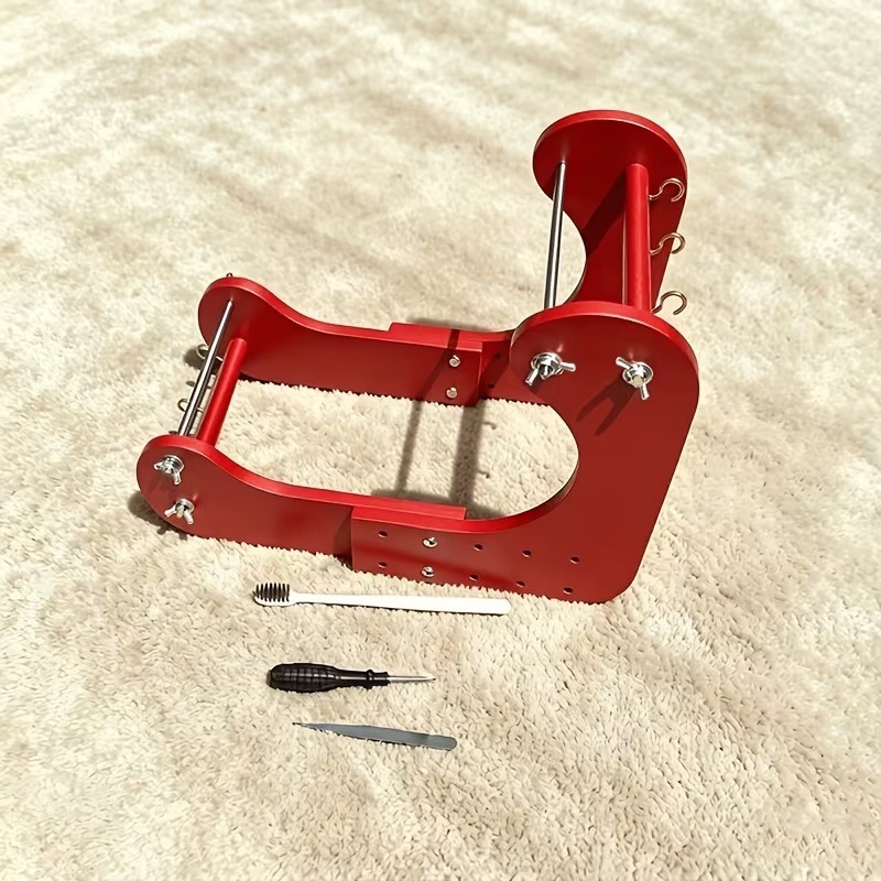 Large Red Wooden Adjustable Beading Loom - photo 3
