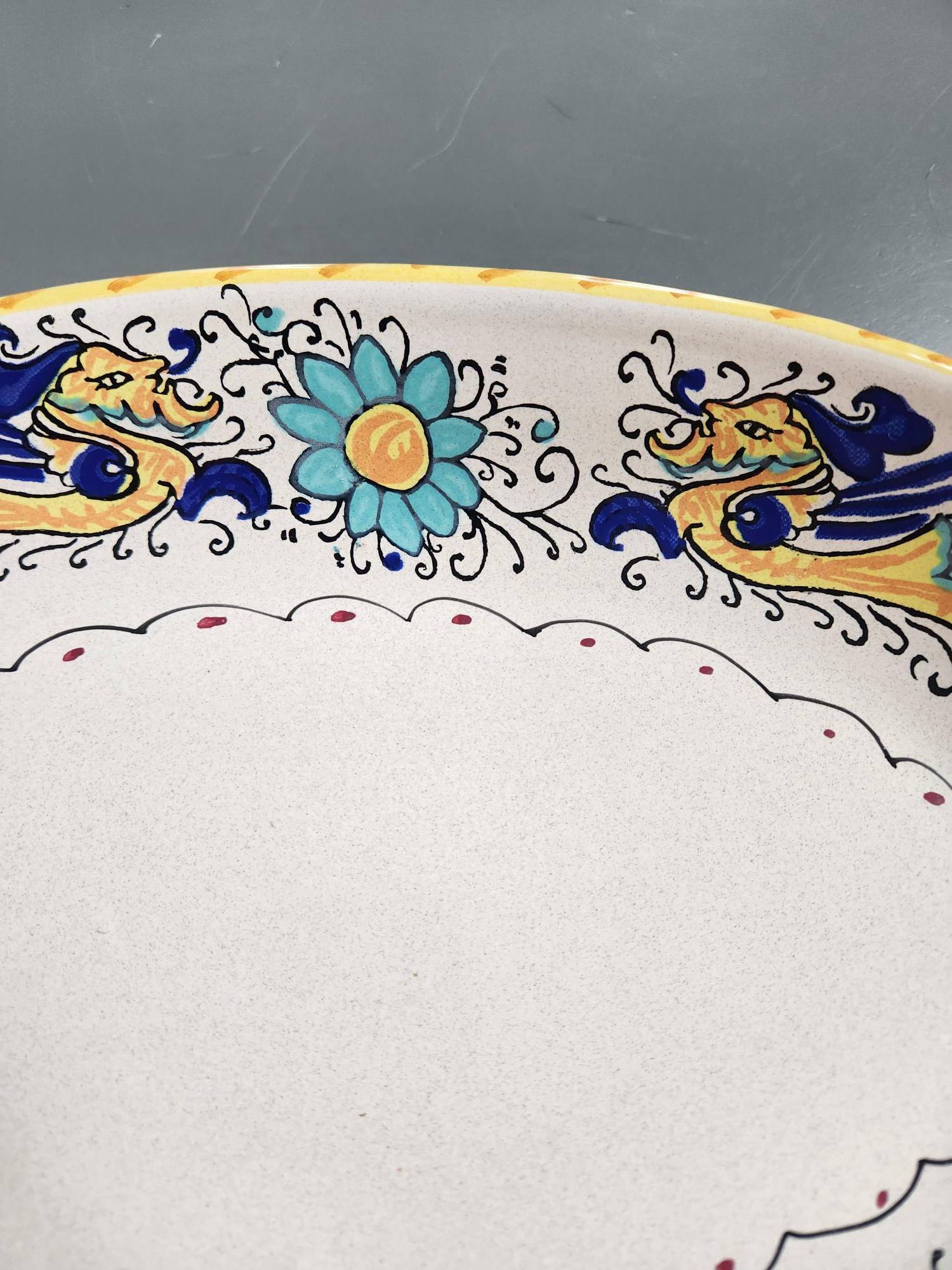 Italian Hand-painted "Dip a mano" Dipping / Antipastos Platter - photo 3
