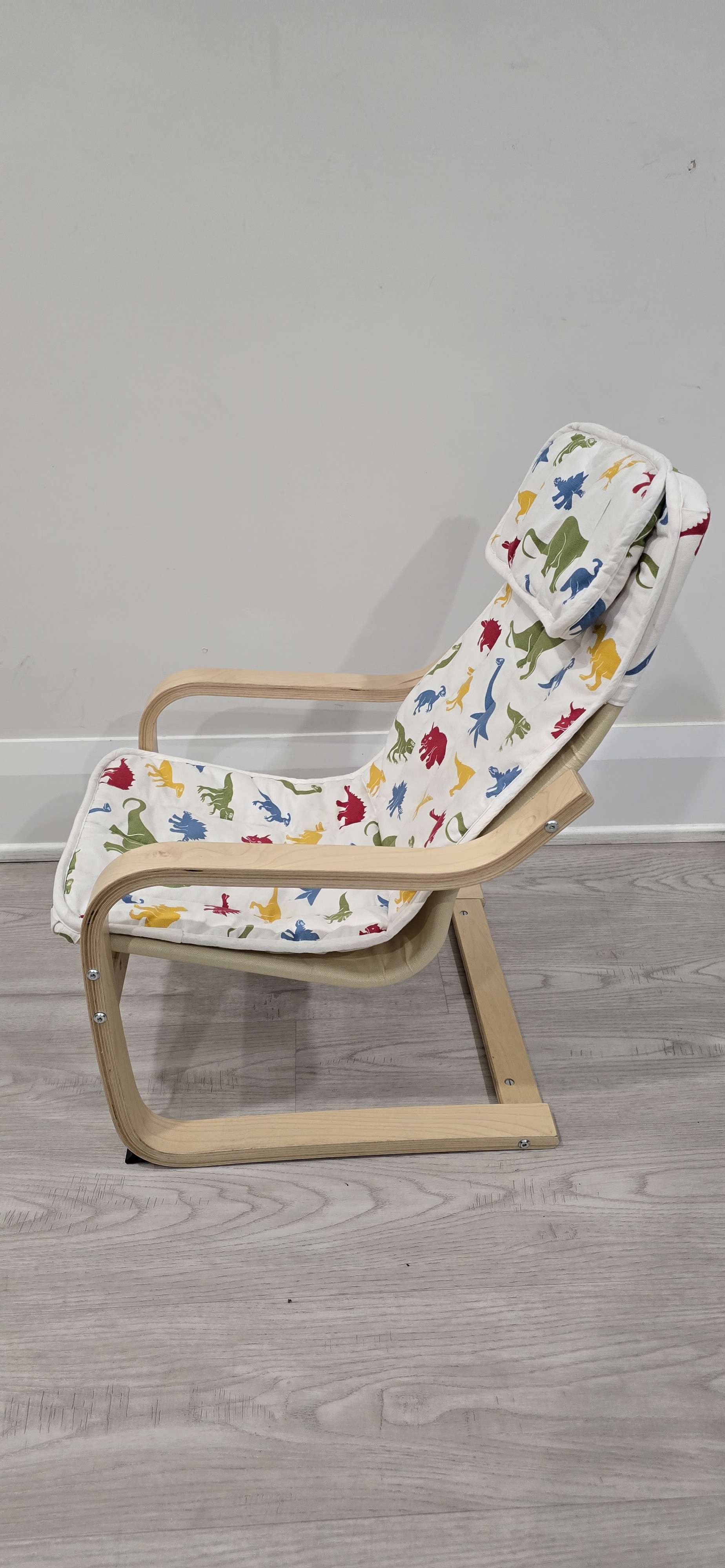 IKEA POÄNG Kids Armchair – Birch veneer/Dinosaur animal pattern - photo 3