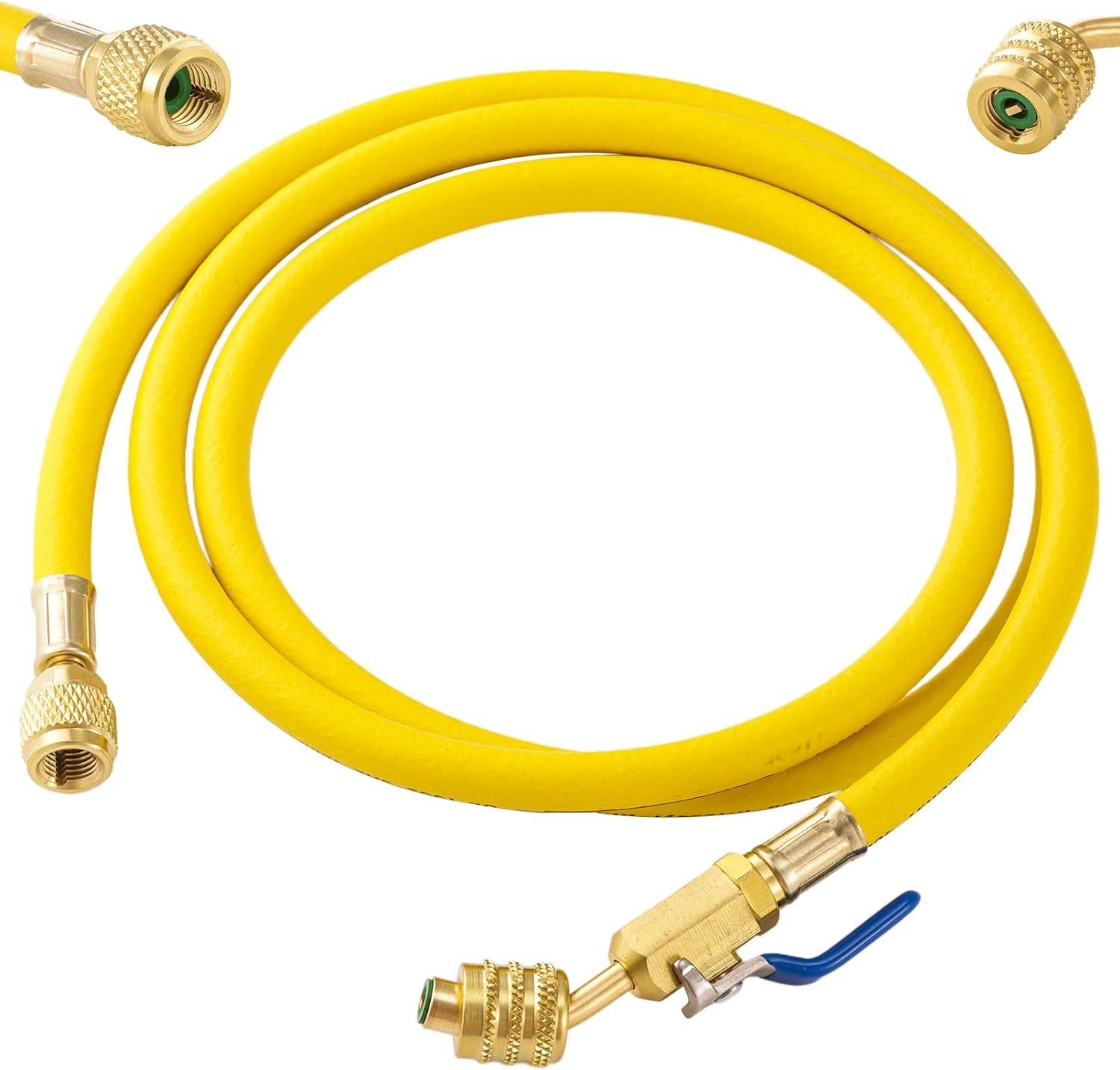 A2L Refrigerant Charging Hose with Ball Valve for R-32 & R-454B,