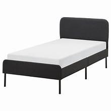 IKEA SLATTUM Upholstered bed frame, Vissle dark gray, Twin