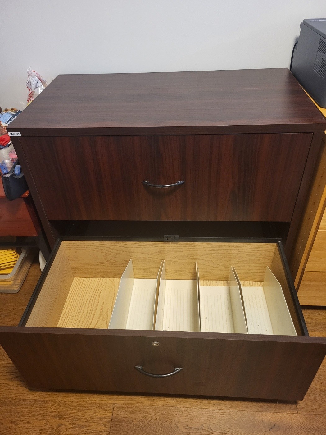 Wooden Office Filing Cabinet with 2 Deep Drawers - photo 2